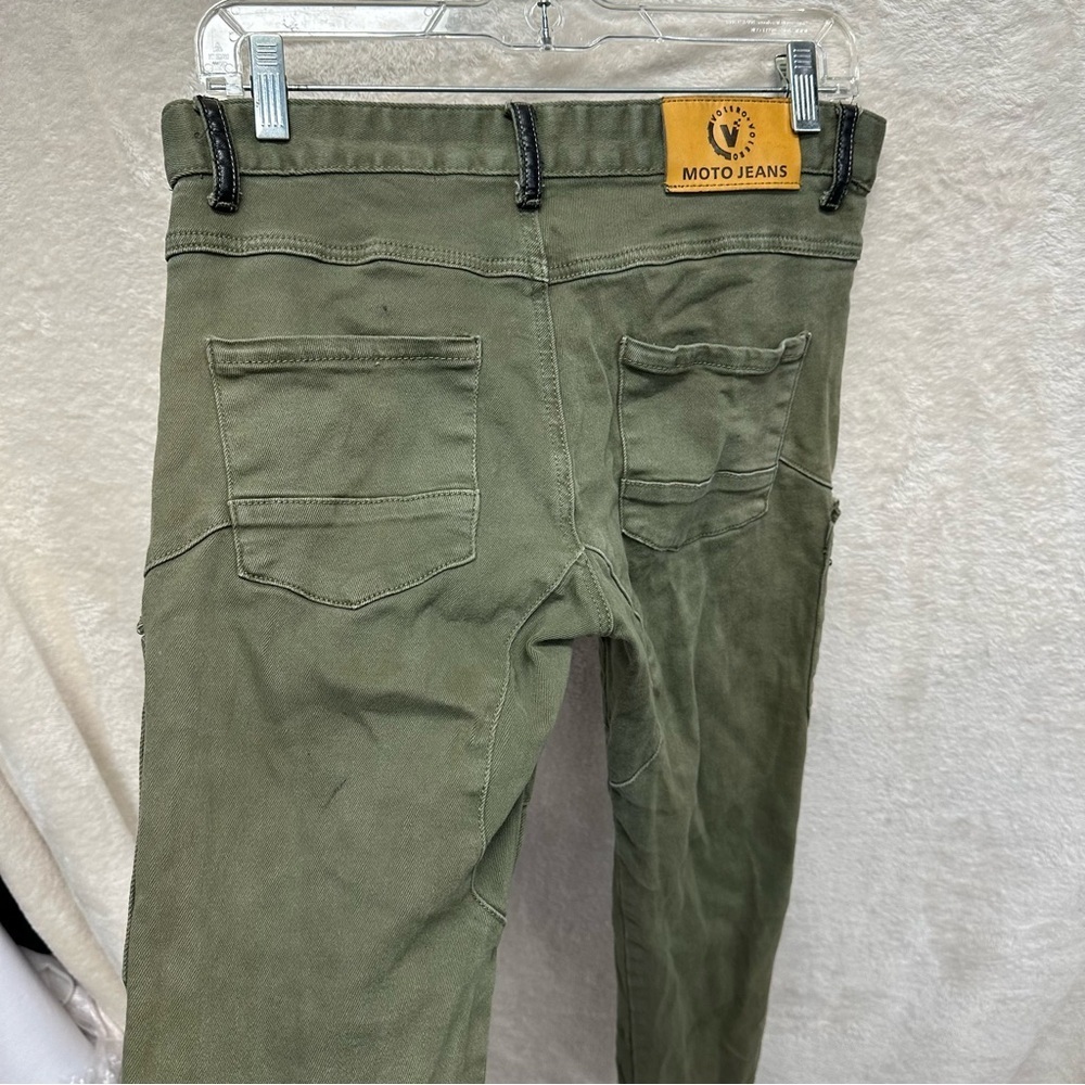 Volero women’s Kevlar motorcycle pants green cargo with pockets for pads small - Picture 6 of 12